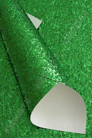 Кожзам с крупными блестками А4 (5 листов) SF-3933, зеленый №23