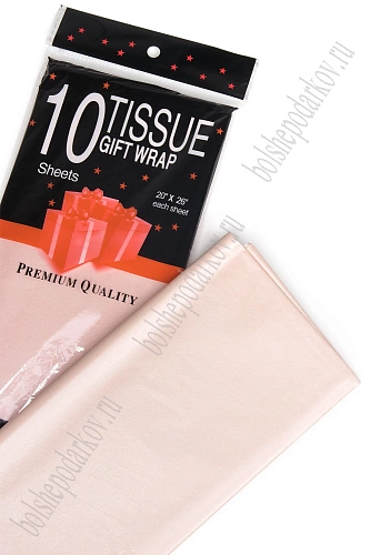 Бумага тишью жемчужная 50*66 см (10 листов) SF-5155, розовый