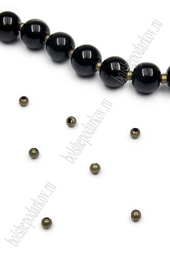 Бусины-разделители 3 мм (400 шт) SF-7673, бронза