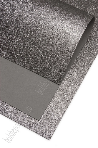 Фоамиран глиттерный 2 мм, 40*60 см Premium (10 листов) SF-3010, черное серебро №2023