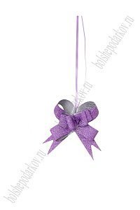 Бант-бабочка, с блестками 1,8 см (10 шт) SF-463, сиреневый
