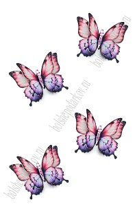 Лазерная вырубка из фетра "Бабочка" 5 см (10 шт) №13 несклеенная