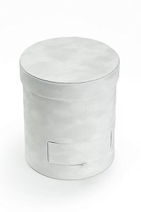 Коробка цилиндр, бархатная 17*20 см (SF-7435) белый
