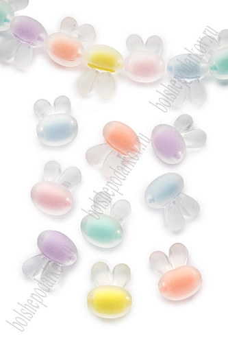 Бусины декоративные 16 мм &amp;quot;Зайчики&amp;quot; (500 гр) SF-7282, ассорти