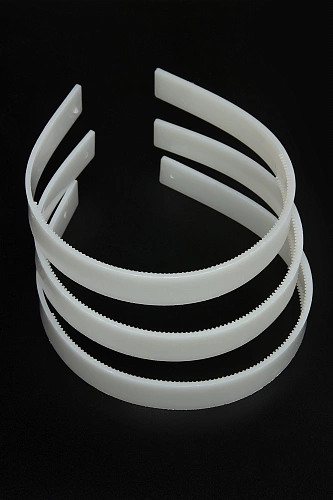 Ободки для волос 1,7 см пластиковые (20 шт) SF-6168, айвори