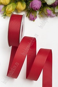 Лента репсовая 2,5 см*20 ярд &quot;1 сорт&quot; (SF-1348) красный №33