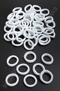 Резинки бесшовные для волос 2,5 см (100 шт) SF-6139, белый