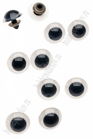 Фурнитура &quot;Глазки для игрушек&quot; 22 мм, с заглушками (10 шт) SF-2143, белый №2