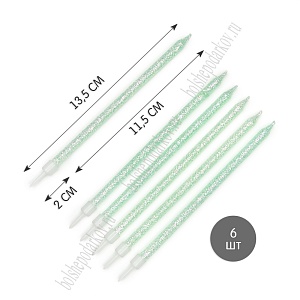 Свечи праздничные  (6 шт) SF-7830, аквамариновый