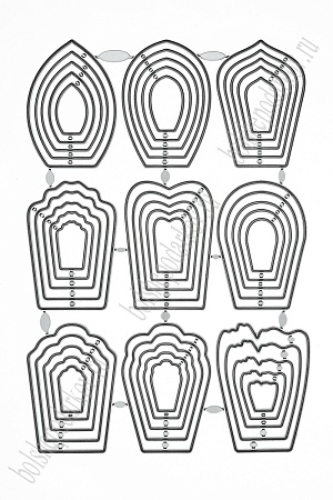 Форма для вырубки &quot;Лепестки&quot; 10,2*15 см (SF-7793) №33
