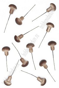 Муляж декоративный грибочки на веточке маленькие, SF-1221, коричневый (100 шт) Муляж декоративный грибочки на веточке маленькие, SF-1221, коричневый (100 шт)