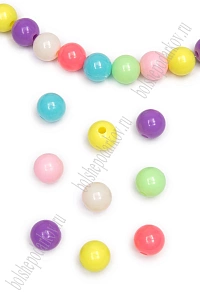 Бусины круглые декоративные 10 мм (500 гр) SF-7281, ассорти