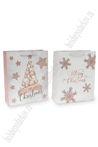 Пакет &amp;quot;Новогодний&amp;quot; 26*32*10 см (12 шт) SF-7569, микс №1