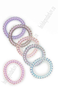 Резинки-пружинки для волос 5,5 см (12 шт) SF-7806, ассорти №1