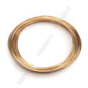 Проволока с эффектом памяти, 115 мм*0,6 мм (SF-7366) розовое золото
