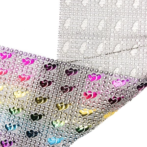 Тесьма-обманка &quot;Двойное сердечко&quot; 24 ряда (10 ярд) SF-1421, мультиколор