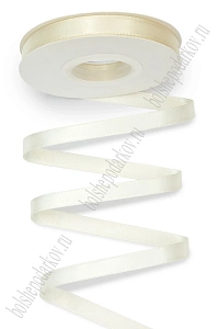Лента атласная двусторонняя 1 см*25 ярд (SF-7881) бежевый №0004