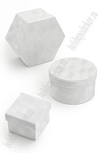 Коробки бархатные 3 в 1, 23,5*21*11 см (SF-7433) белый