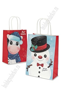 Пакет крафтовый с рисунком 15*21*8 см (12 шт) SF-7177, №10