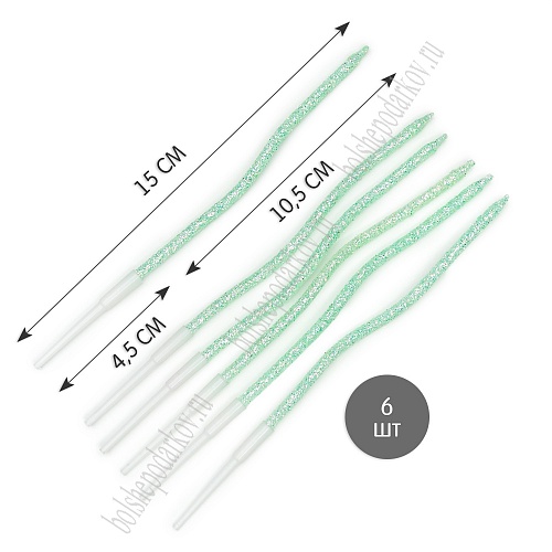 Свечи праздничные &amp;quot;Спираль&amp;quot; (6 шт) SF-7830, аквамариновый