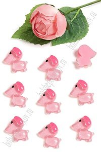 Кабошон "Щенок" (50 шт) SF-5720, светло-розовый