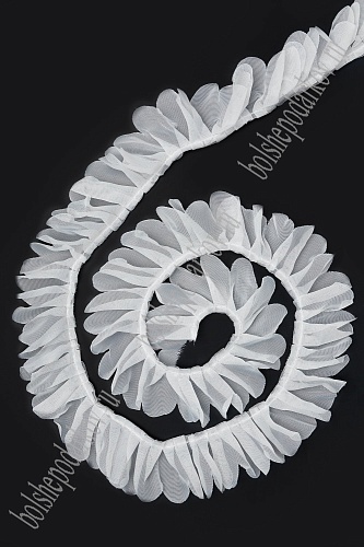 Лента складка 6 см*10 ярд (SF-7597) белый №4