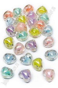 Бусины декоративные 15 мм &quot;Сердечки&quot; (500 гр) SF-7386, ассорти