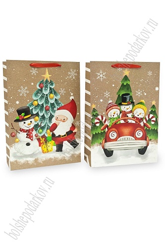 Пакет &amp;quot;Новогодний&amp;quot; 31*44*12 см (12 шт) SF-7829, микс №41
