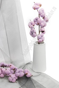 Веточка декоративная 50 см &quot;Хлопок&quot; (SF-1908) сиреневый