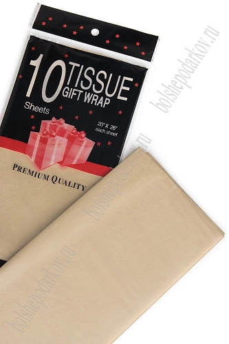 Бумага тишью 50*66 см (10 листов) SF-914, натуральный №468