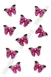 Подвеска металл "Бабочка №1" (10 шт) SF-7343, розовый