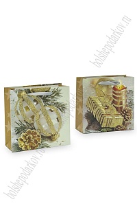 Пакет &quot;Новогодний&quot; 14,5*15*6 см (12 шт) SF-7566, микс №42