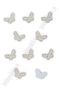 Патчи из фетра со стразами &quot;Бабочка&quot; 2,6*2 см (15 шт) SF-7699