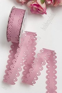 Лента репсовая с ажурными краями, 2 см (SF-3453) пенка №91