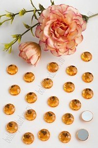 Стразы граненые 12 мм, круглые (1000 шт) SF-1592, оранжевый №39