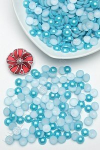 Бусинки половинки под жемчуг 12 мм 50 гр (SF-1446) бирюзовый №99 Бусинки половинки под жемчуг 12 мм 50 гр (SF-1446) бирюзовый №99