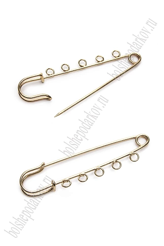 Булавка декоративная 7,5 см (10 шт) SF-1644, светлое золото