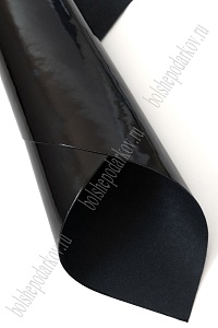 Кожзам лаковый А4 (5 листов) SF-5833, черный №1