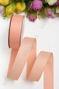 Лента репсовая 2,5 см*20 ярд &quot;1 сорт&quot; (SF-1348) персиковый №214