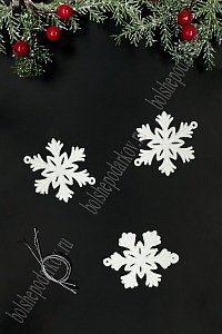 Новогодние украшения &quot;Снежинки&quot; 6 см (3 шт) SF-6127, №1