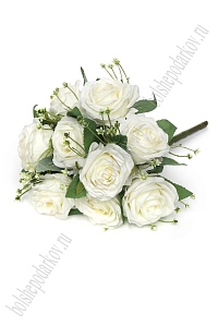 Букет декоративный 31 см "Розы" (SF-8126) кремовый