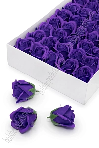Мыльные цветы "Роза" 6*6,5 см (50 шт) SF-7800, темно-фиолетовый