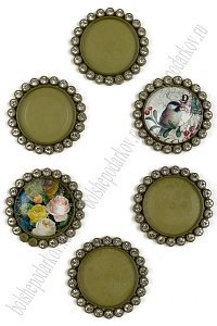 Крышечка-серединка со стразами (10 шт) SF-008, фисташковый №246