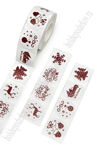 Наклейки в рулоне "Merry Christmas" 2,5 см (500 шт) SF-7839, №30
