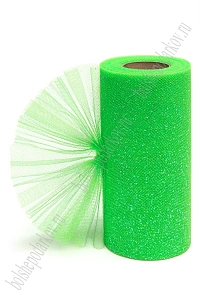 Фатин с блестками 15 см*25 ярд (SF-604) зеленый №40