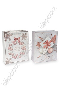 Пакет &quot;Новогодний&quot; 26*32*10 см (12 шт) SF-7569, микс №1