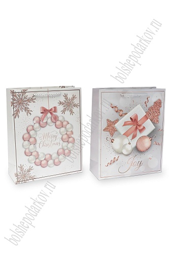 Пакет &amp;quot;Новогодний&amp;quot; 26*32*10 см (12 шт) SF-7569, микс №1