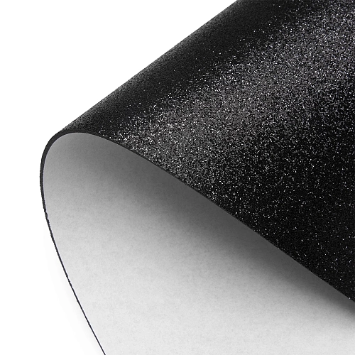 Фоамиран глиттерный самоклеющ. А4 (10 листов) SF-1957, черный №025А