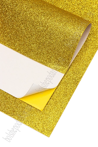 Фоамиран глиттерный самоклеющ. А4 (10 листов) SF-1957, золото №008А