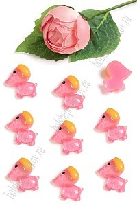 Кабошон "Щенок" (50 шт) SF-5720, ярко-розовый